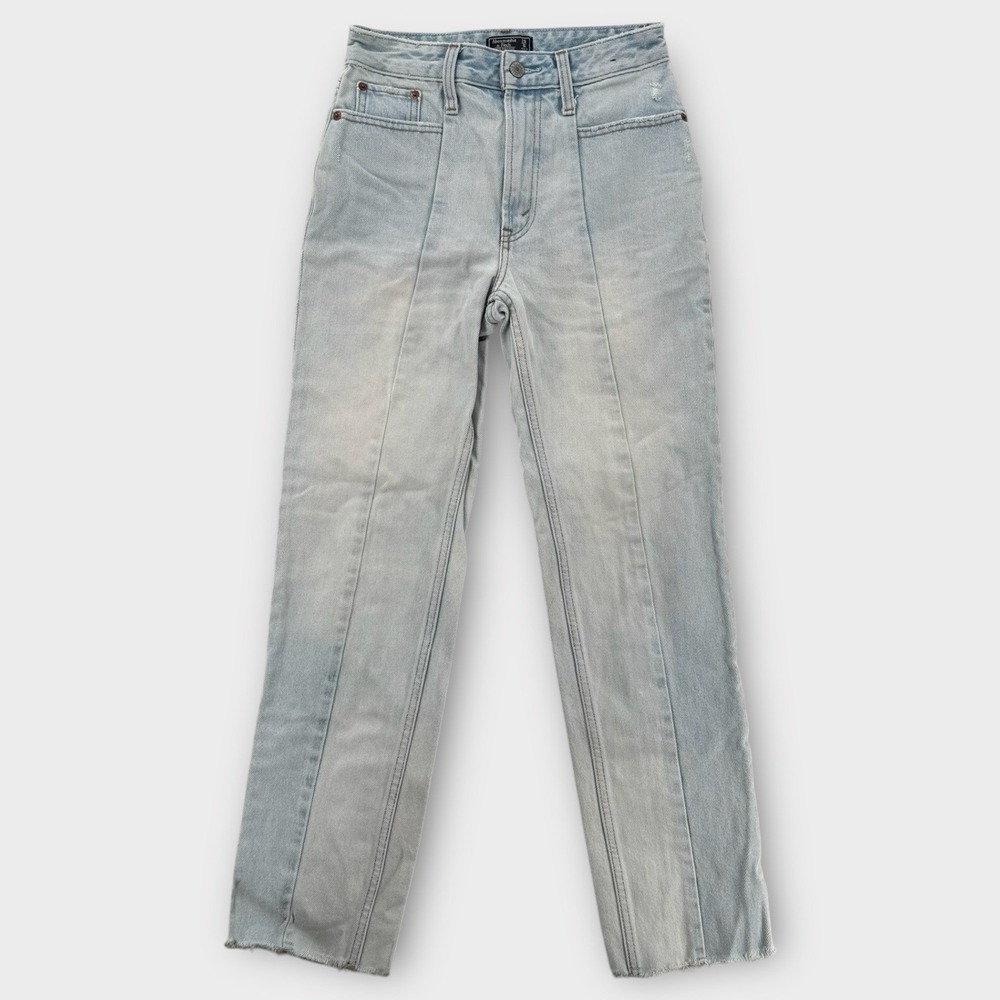 Abercrombie & Fitch Annie Jeans Womens 25 0L High Rise Ankle Straight Y2K Cutoff